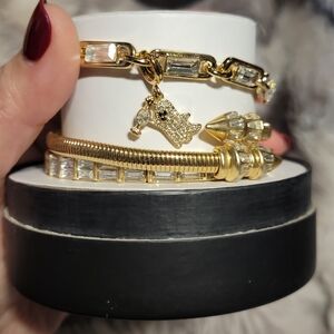 FREE OG W/purchase - Gold and Silver Charm Bracelet Trio